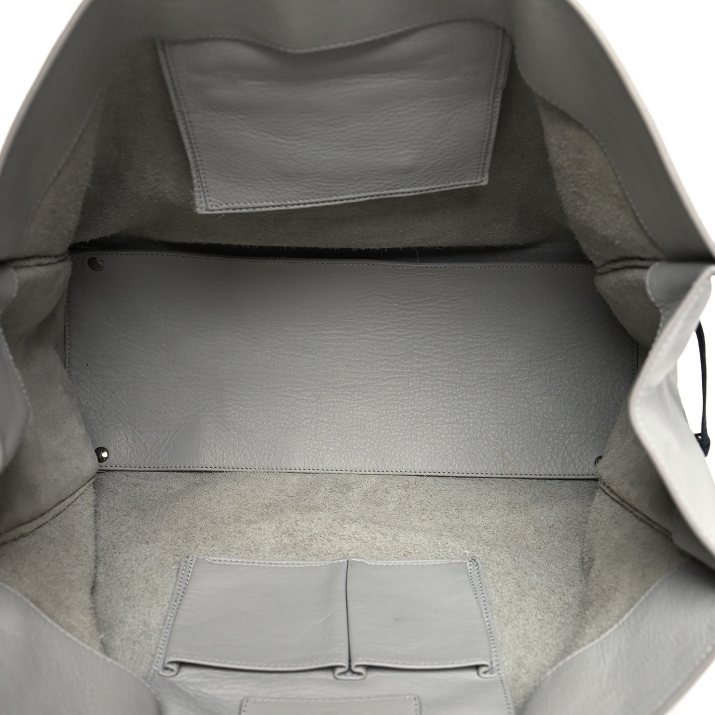 Supple Calfskin Bi-Color Papier A4 Tote White Black