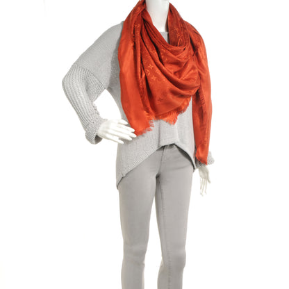 Louis Vuitton Wool Silk Monogram Shawl Orient 2 of 5