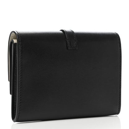 Saint Laurent Smooth Calfskin Monogram Small Sulpice Wallet Black White 2 of 4