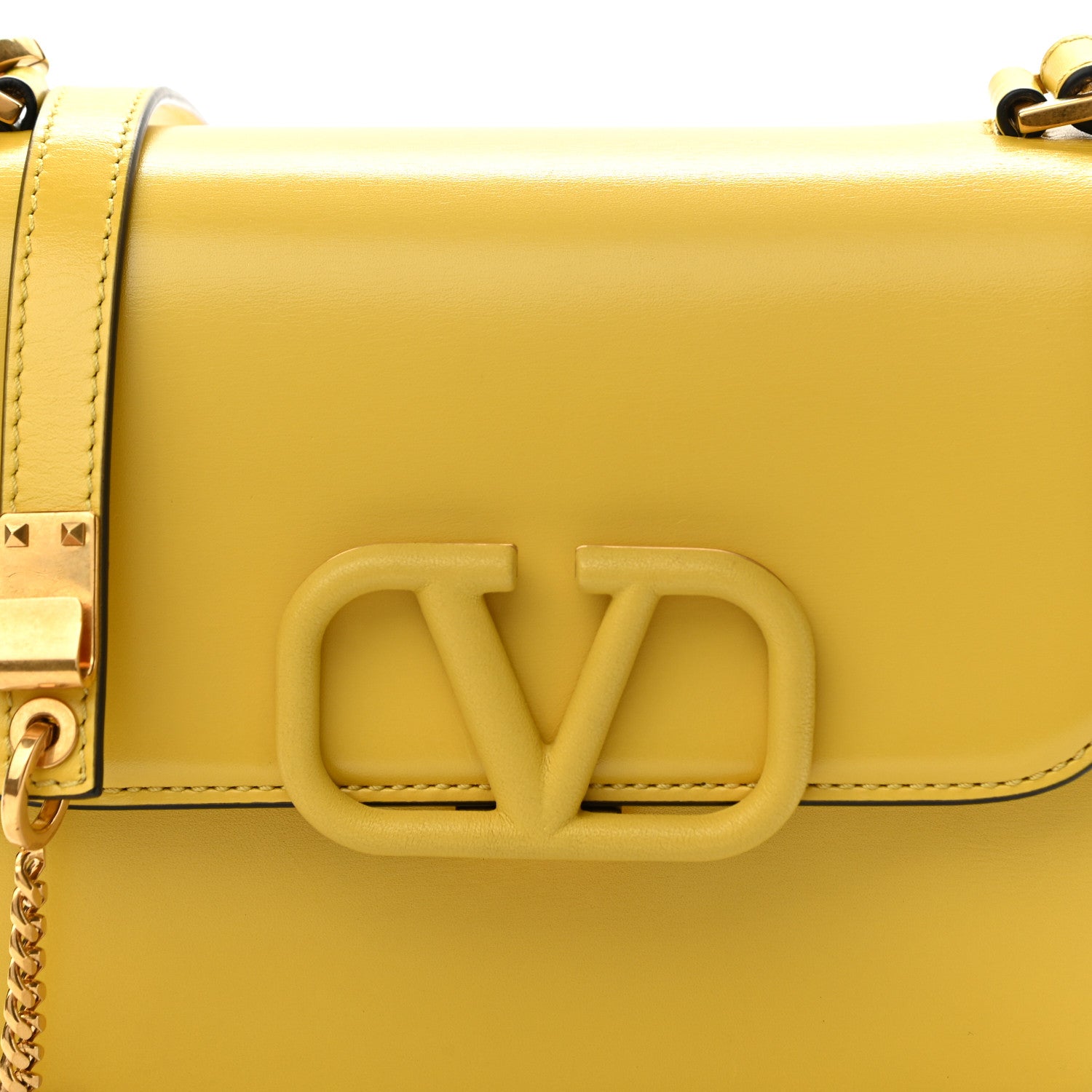 Valentino Garavani Smooth Calfskin Small VSling Shoulder Bag Senape 8 of 13