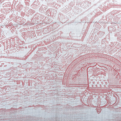 Hermes Cashmere Silk La Cite Cavaliere Shawl 140 Fuchsia Bordeaux 5 of 5