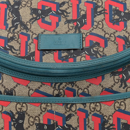 Gucci GG Supreme Monogram Gucci Wolf Diaper Bag Beige Red 9 of 23