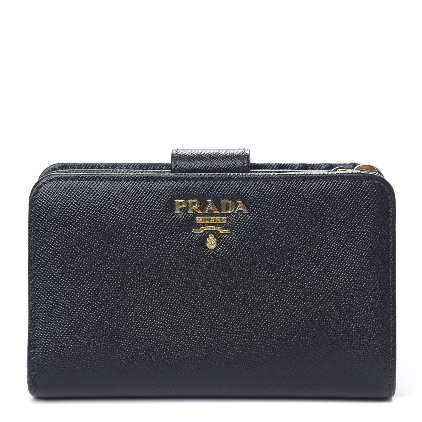 Saffiano Metal Compact Wallet Black