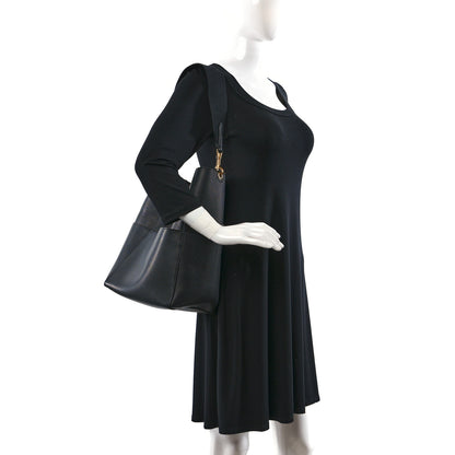 Celine Soft Grained Calfskin Sangle Bucket Bag Black 2 of 10
