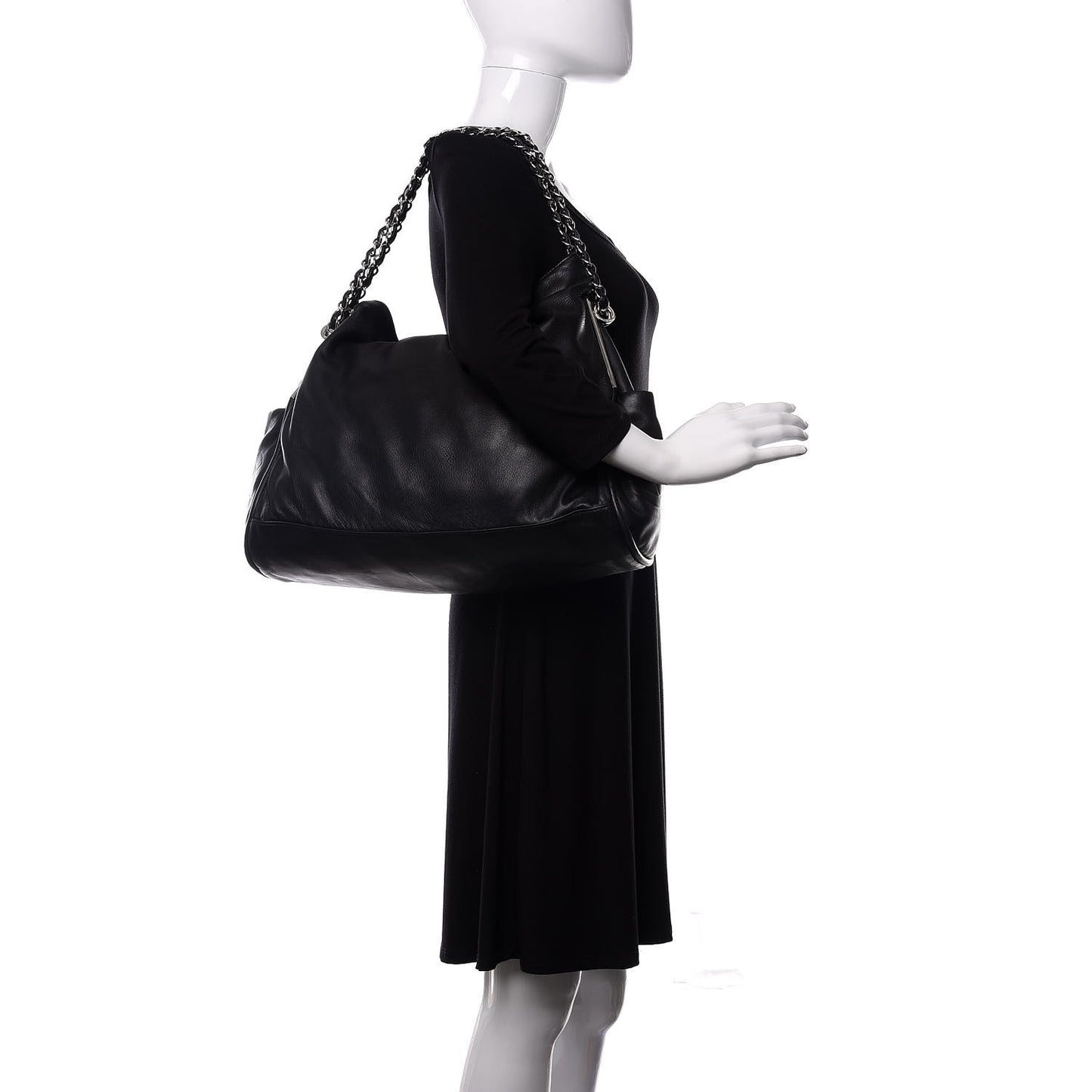 Lambskin Large Ultimate Soft Tote Black