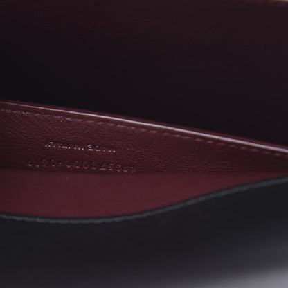 Saint Laurent Calfskin Lizard Embossed Medium Classic Monogram Cassandra Top Handle Black Rouge Legion 13 of 22