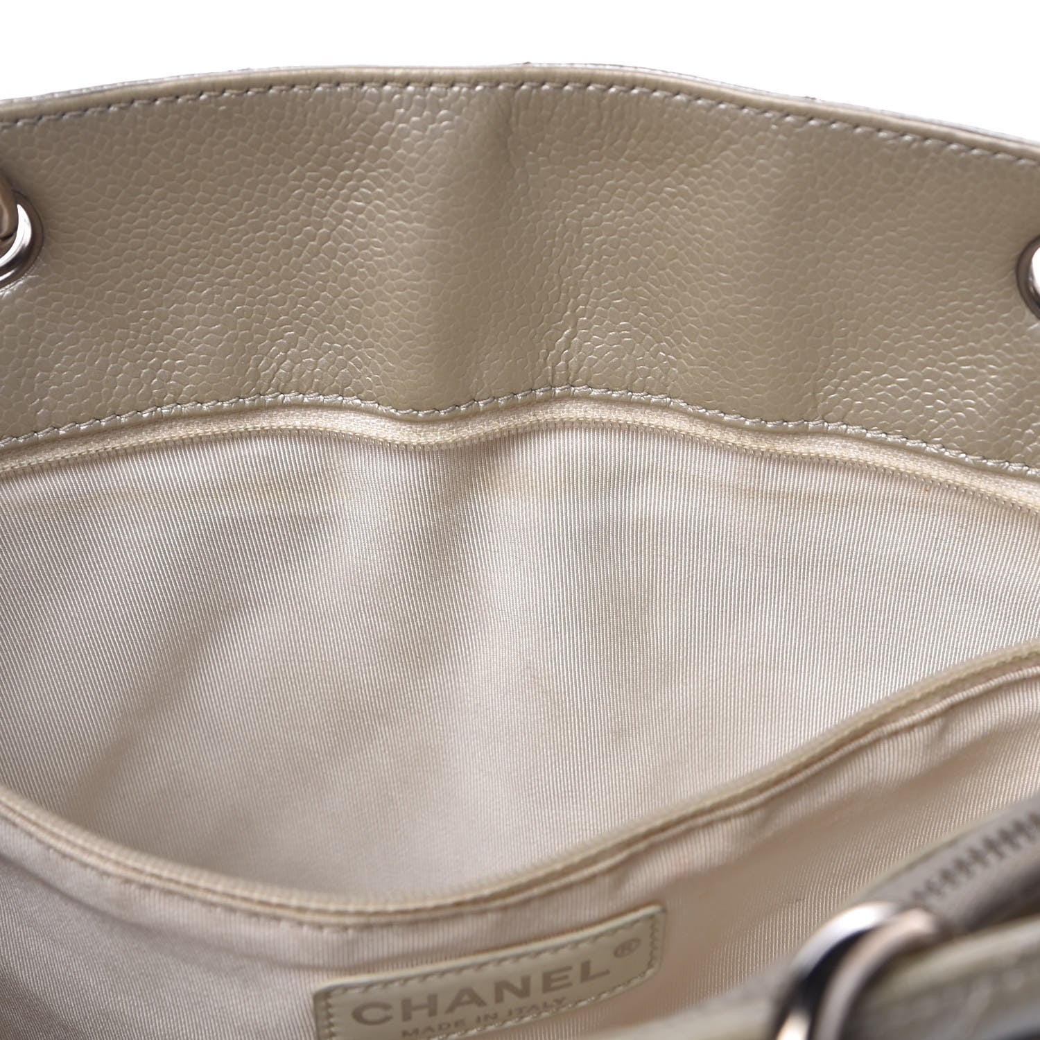 Chanel Caviar Quilted Grand Shopping Tote GST Pearl 8 of 12