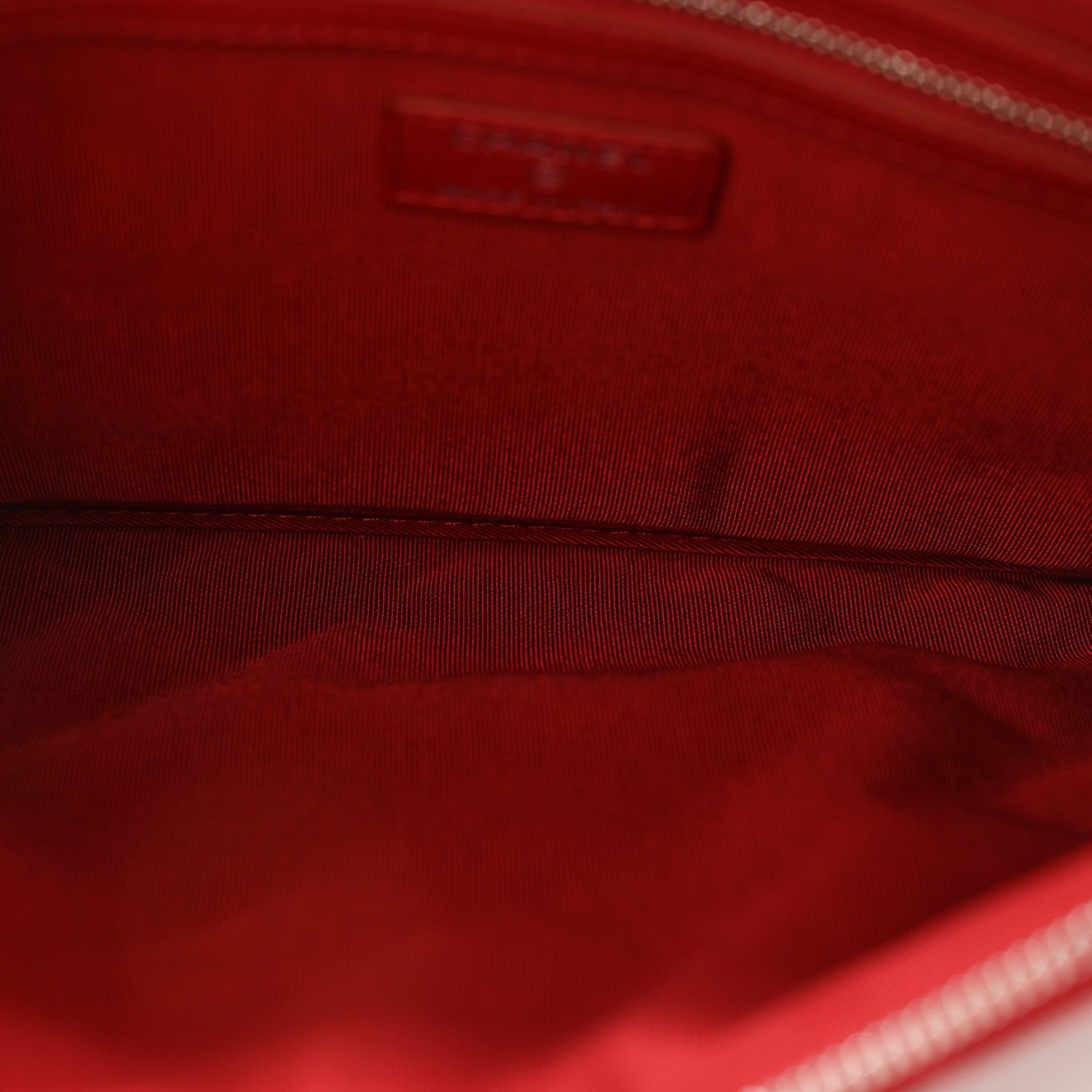 Chanel Caviar Quilted Medium Cosmetic Case Red 5 of 10