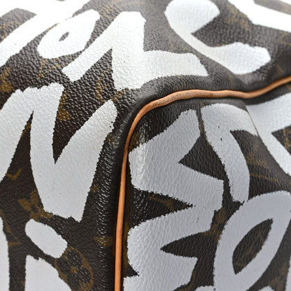 Louis Vuitton Monogram Graffiti Keepall 50 Silver 11 of 12