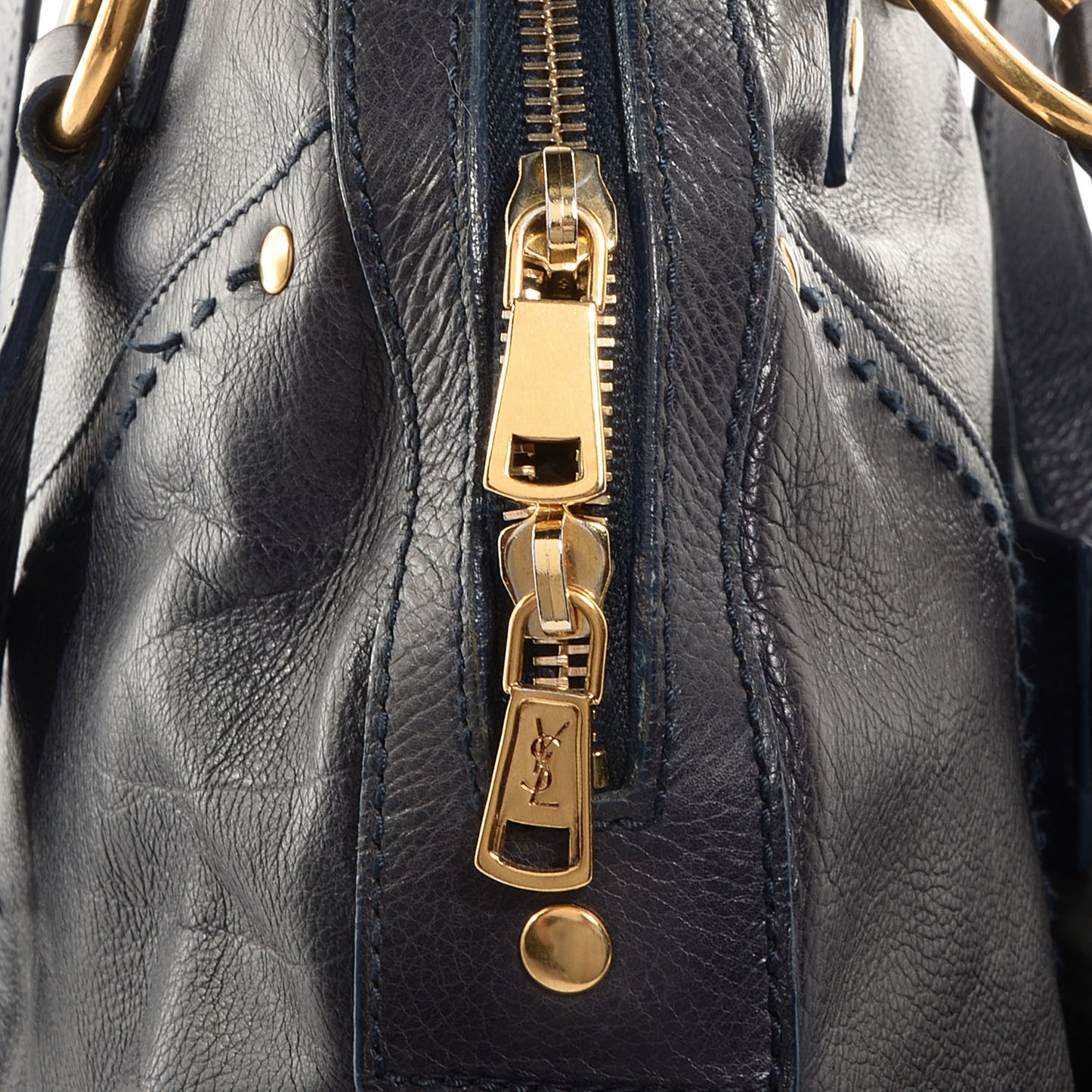 Leather Large Muse Navy Blue
