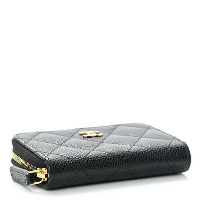 Chanel Caviar Quilted Zip Coin Purse Black 4 of 10