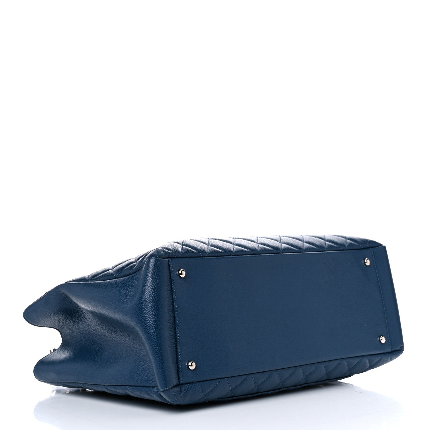 Chanel Caviar Quilted XL Grand Shopping Tote GST Navy Blue 4 of 15