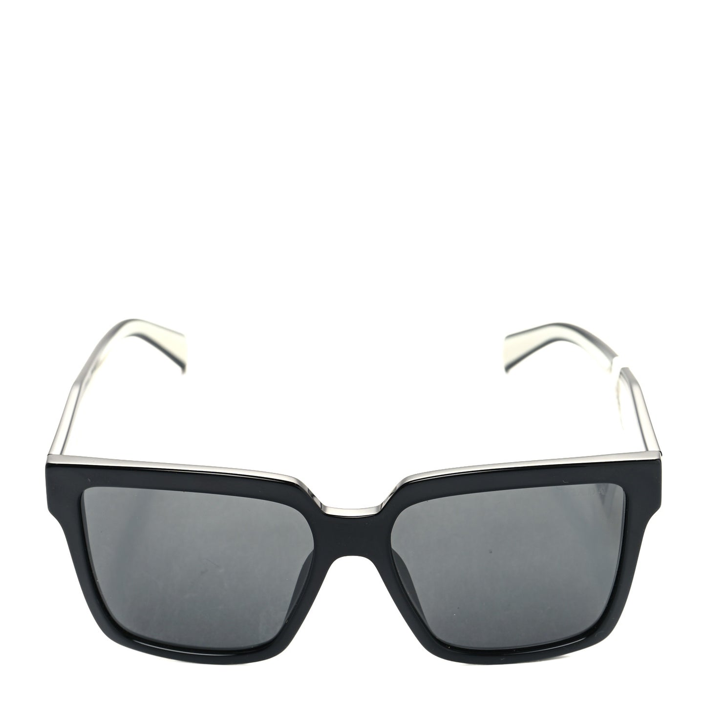 Acetate Square Sunglasses SPR 24Z Black White