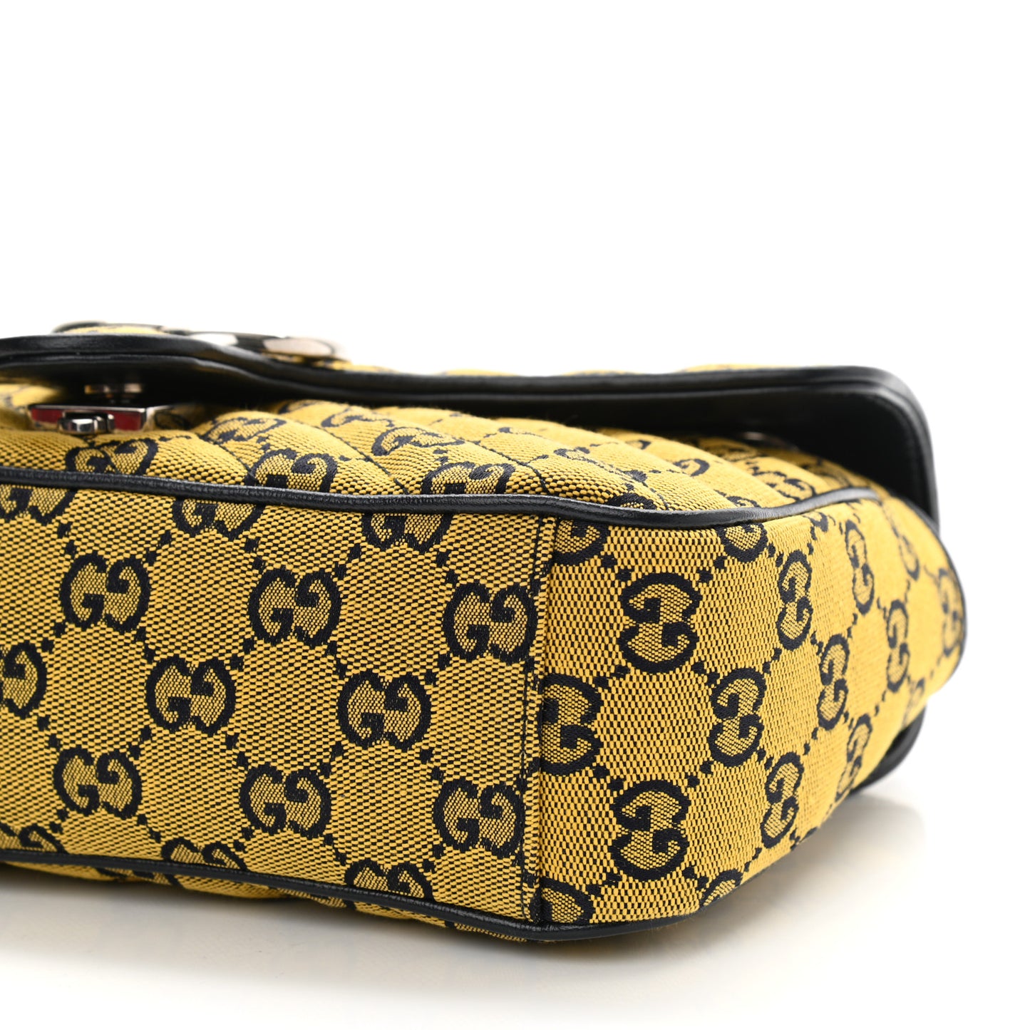 Monogram Multicolor Matelasse Diagonal Small GG Marmont Shoulder Bag Yellow Blue