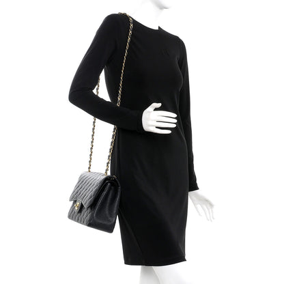 Chanel Caviar Quilted Jumbo Double Flap Black 2 of 8