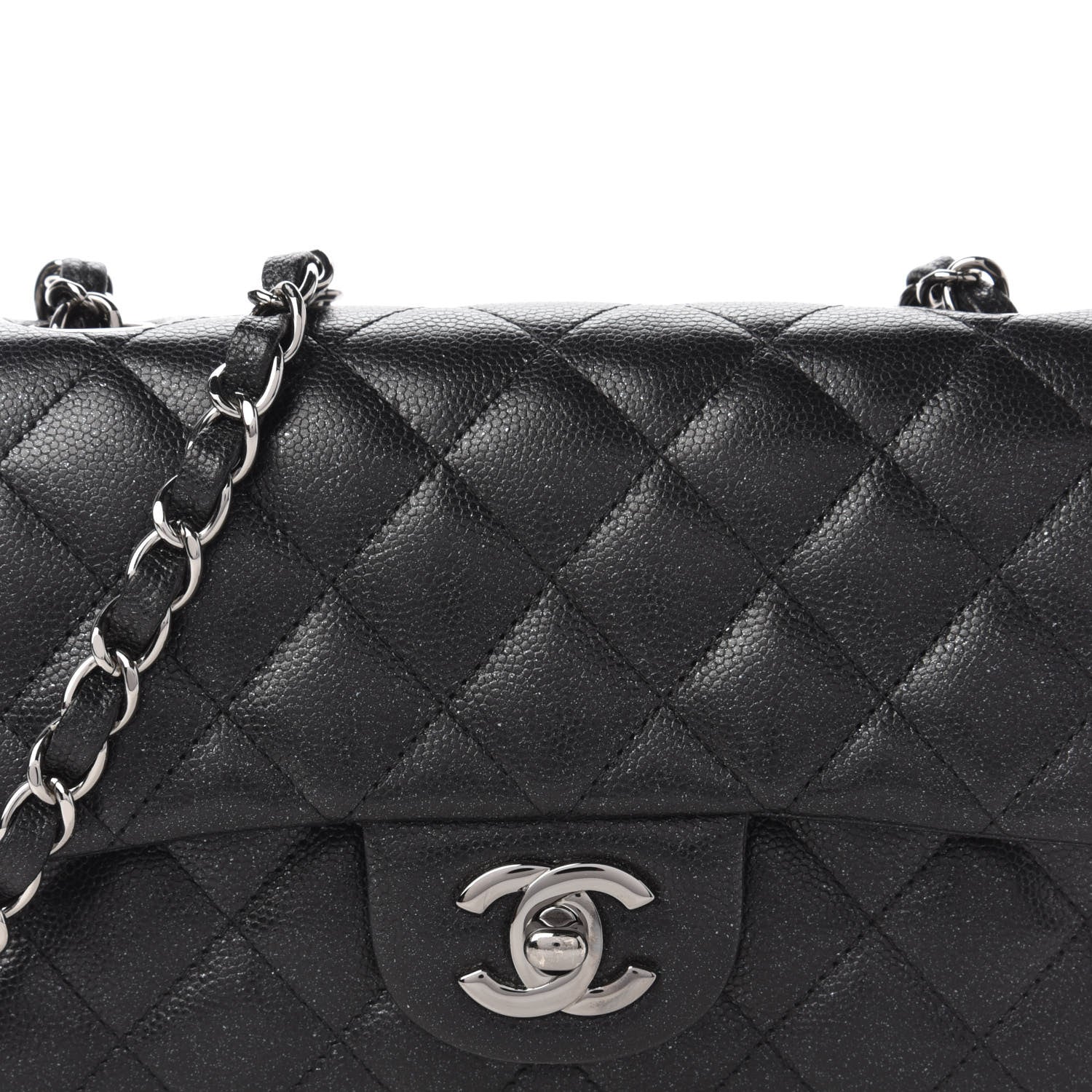 Chanel Iridescent Caviar Quilted Mini Rectangular Flap Black 10 of 10