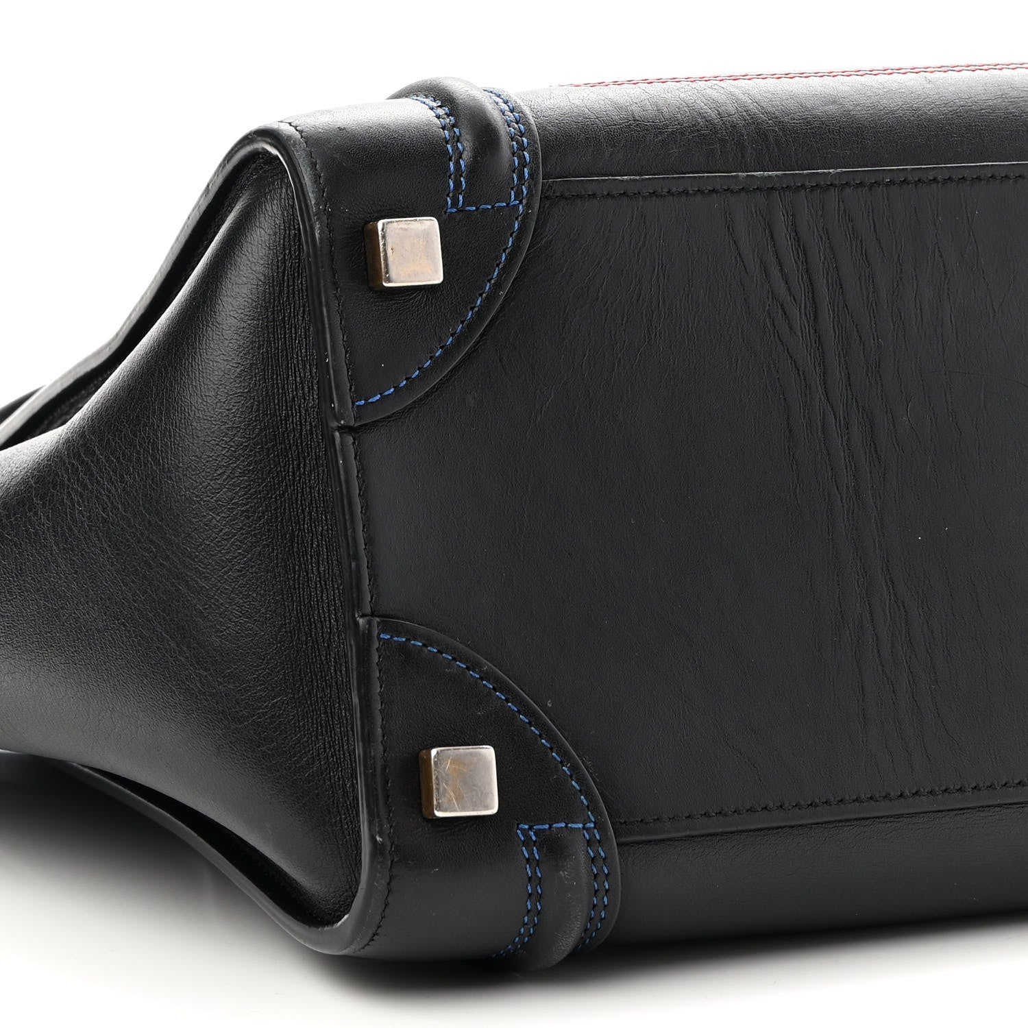Celine Smooth Calfskin Multicolor Double Stitching Micro Luggage Black 7 of 8