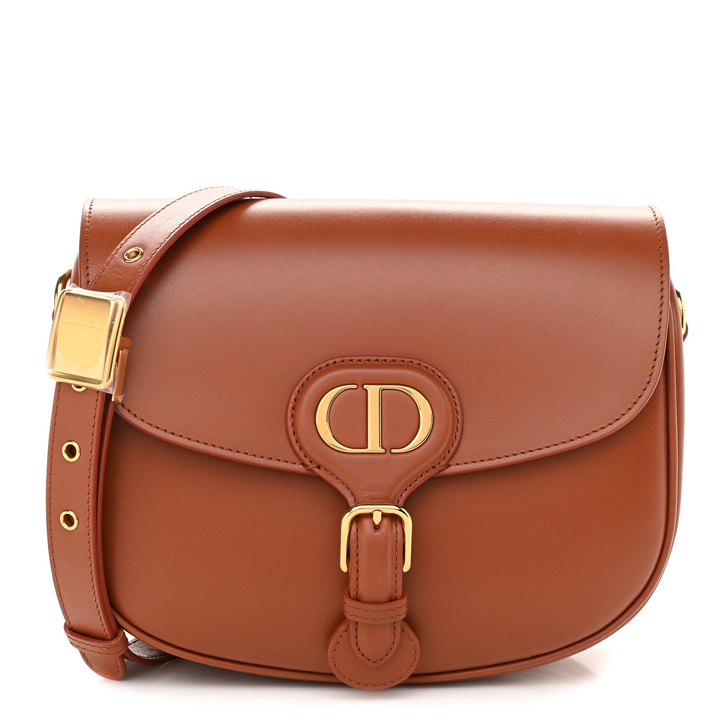 Christian Dior Box Calfskin Medium Bobby Flap Dark Tan 1 of 9