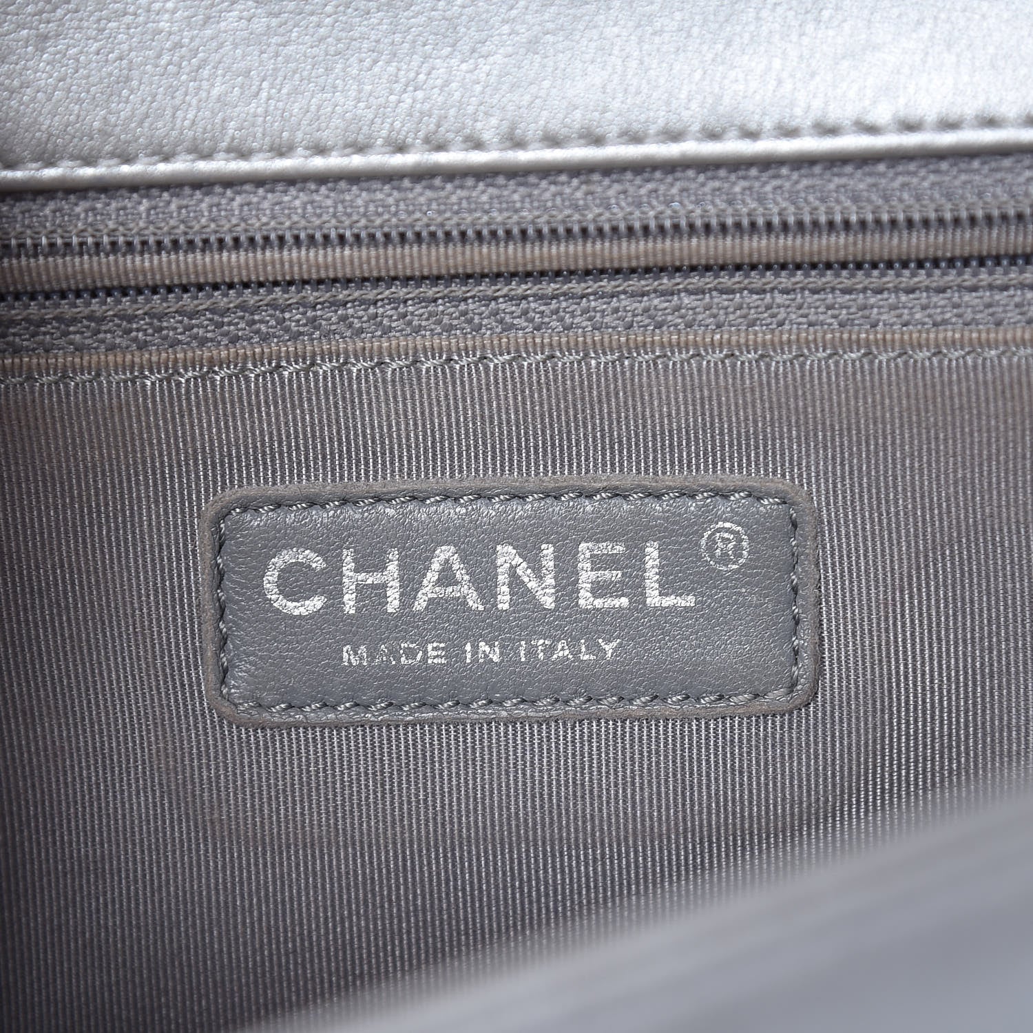 Chanel Metallic Calfskin Quilted New Medium Boy Flap Silver 6 of 14