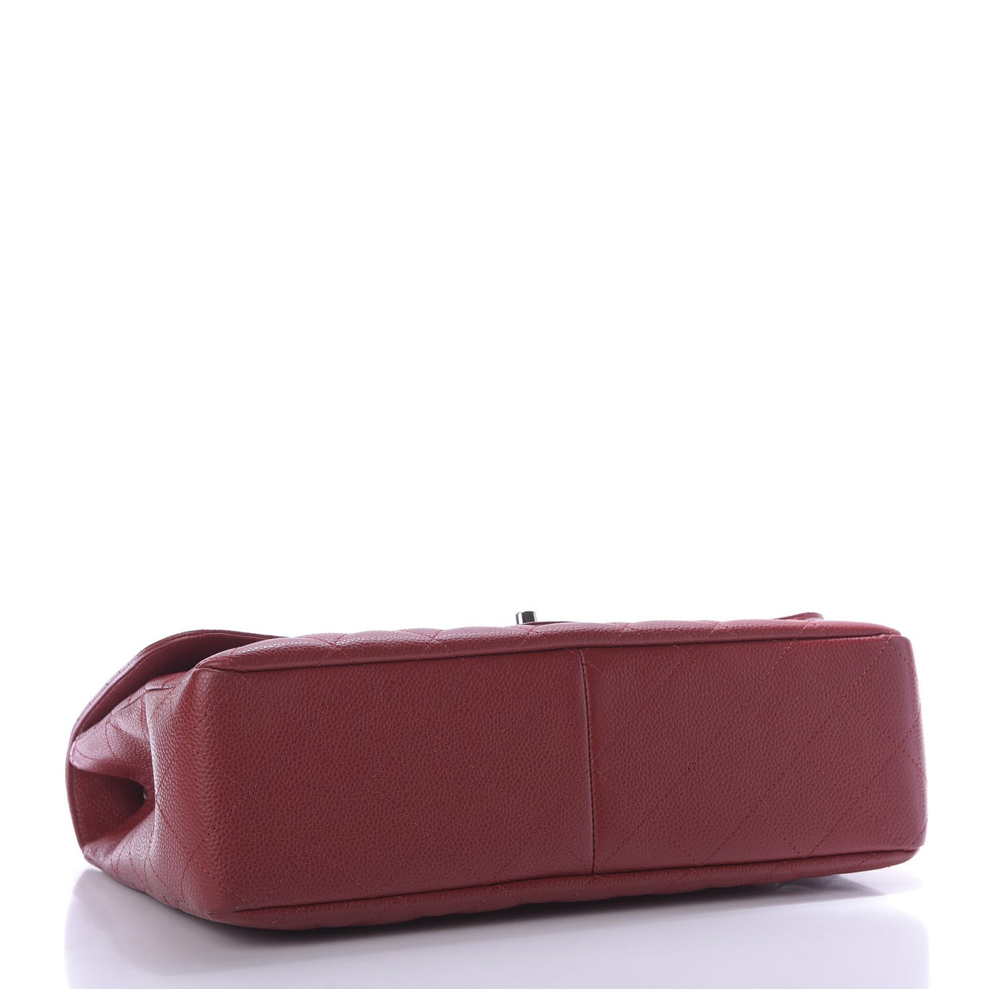 Caviar Quilted Jumbo Single Flap Red
