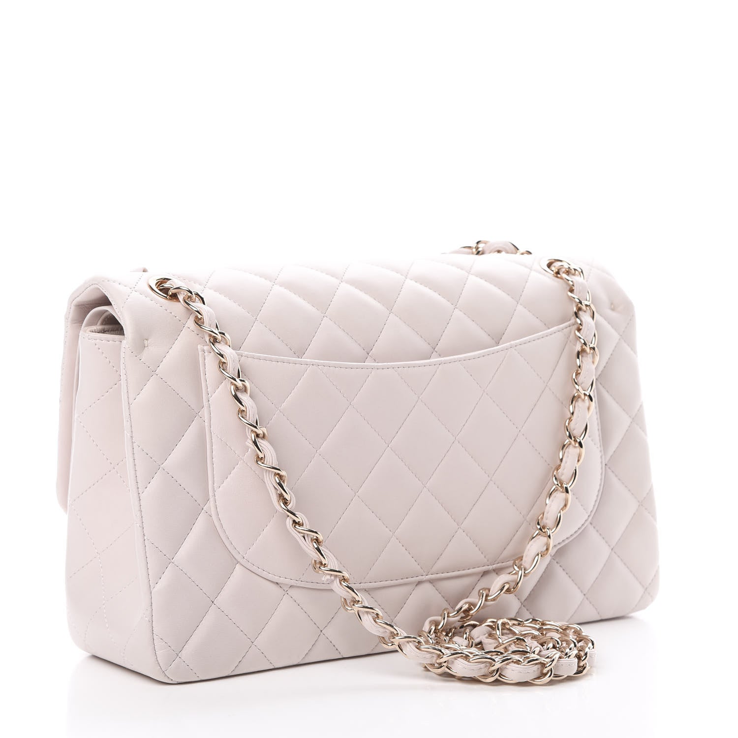 Chanel Lambskin Quilted Jumbo Double Flap Light Pink 3 of 14