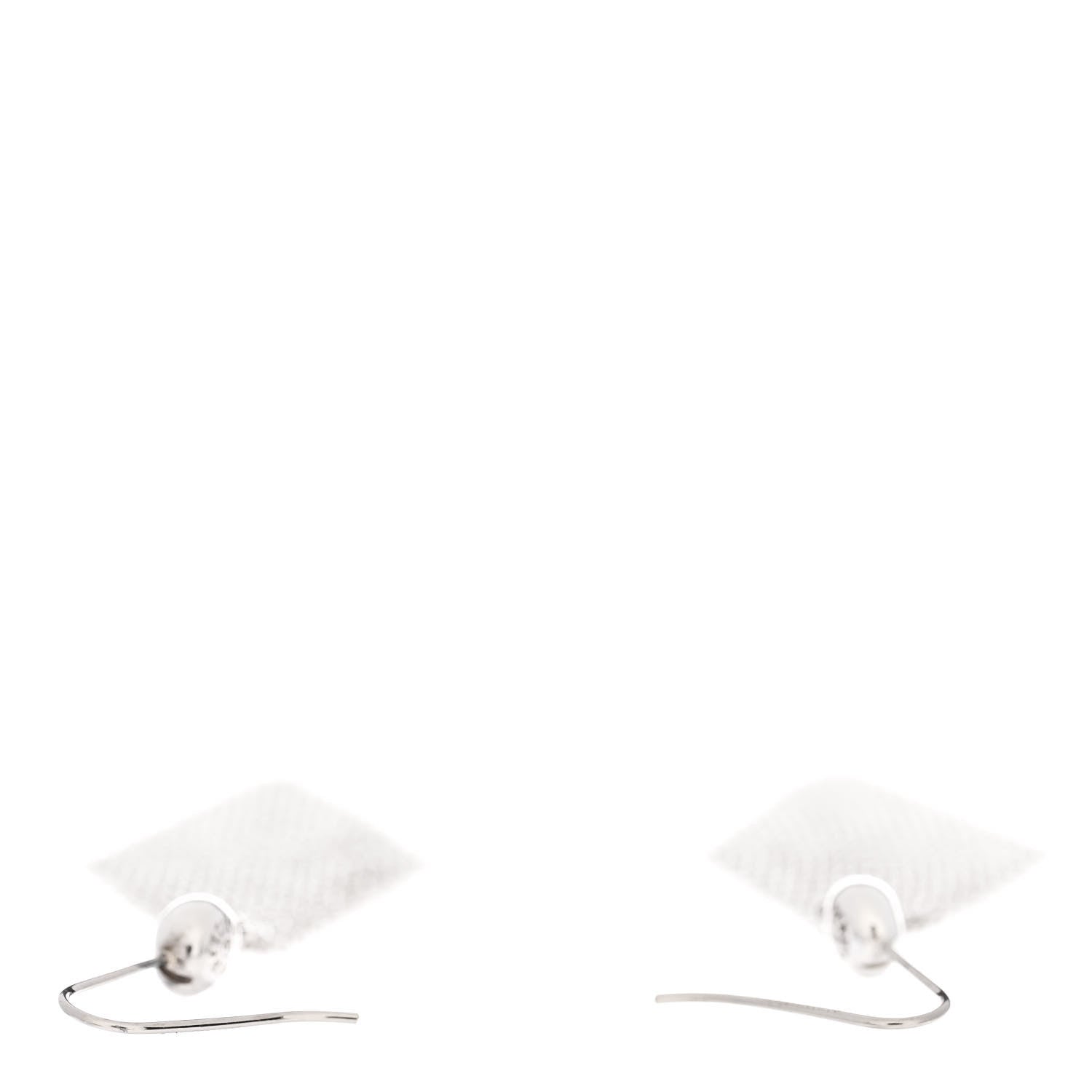 Tiffany Sterling Silver Elsa Peretti Mesh Earrings 3 of 5