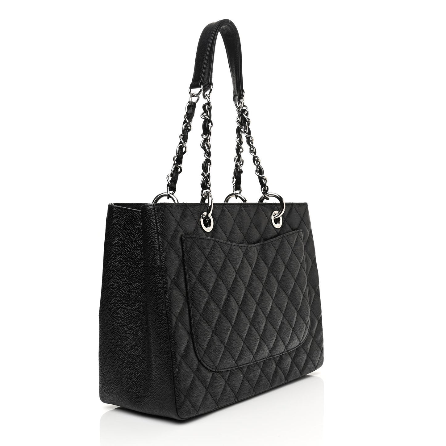 Caviar Quilted Grand Shopping Tote GST Black