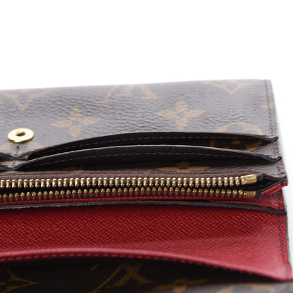 Louis Vuitton Monogram Emilie Wallet Red 8 of 15