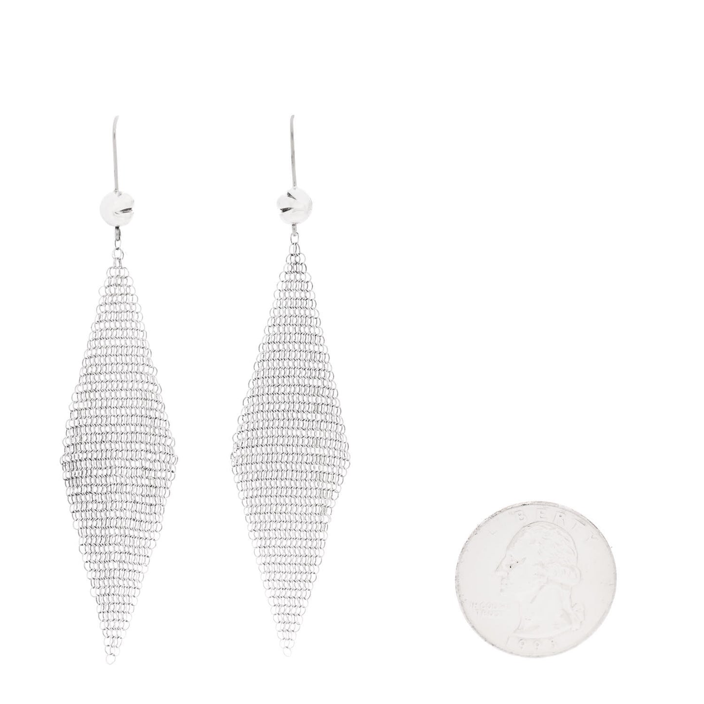 Sterling Silver Elsa Peretti Mesh Earrings
