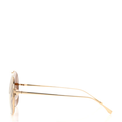 Fendi Metal Fendi Forever Aviator Sunglasses FF0407/G/S Gold 3 of 8