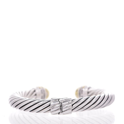 David Yurman Sterling Silver 14K Yellow Gold 10mm Cable Classics Bracelet 3 of 5