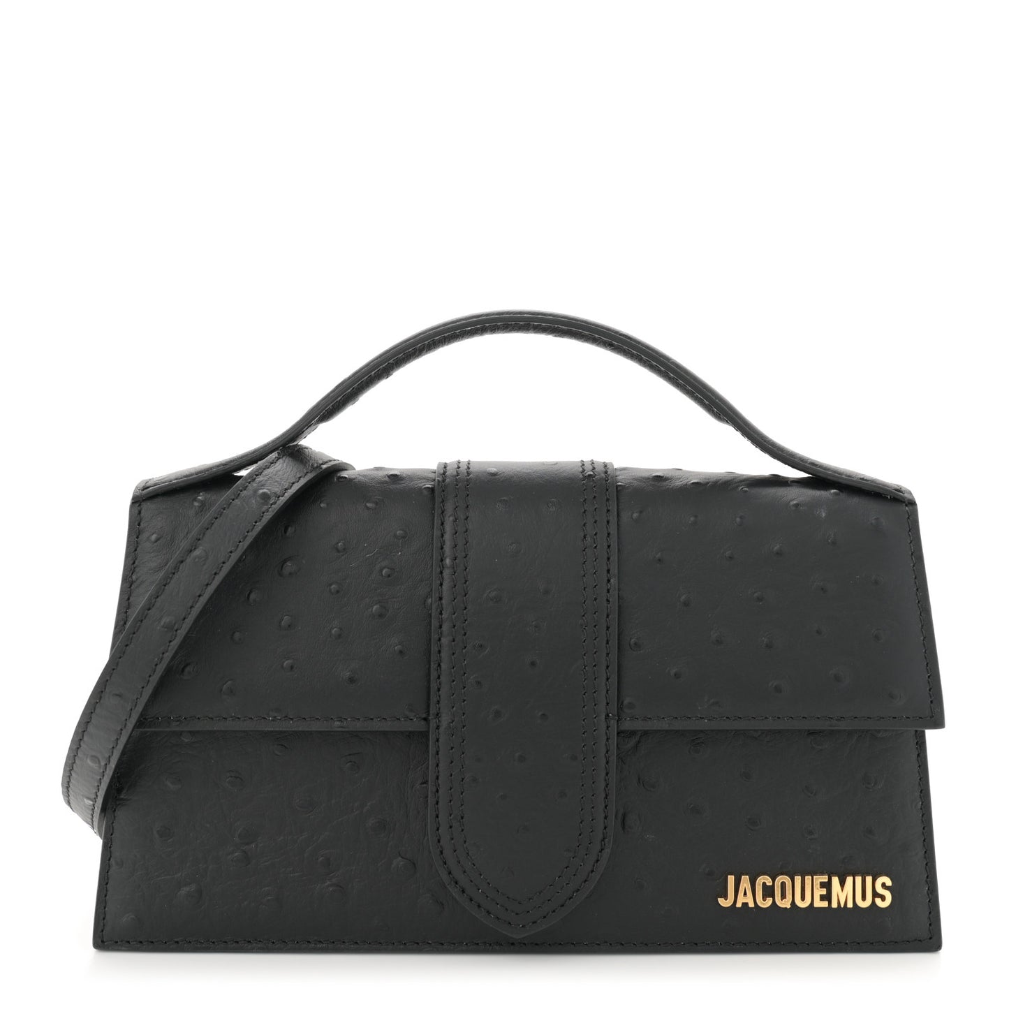 Calfskin Ostrich Embossed Le Grand Bambino Black