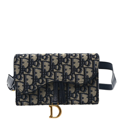 Christian Dior Oblique Saddle Belt Bag Blue 1 of 9