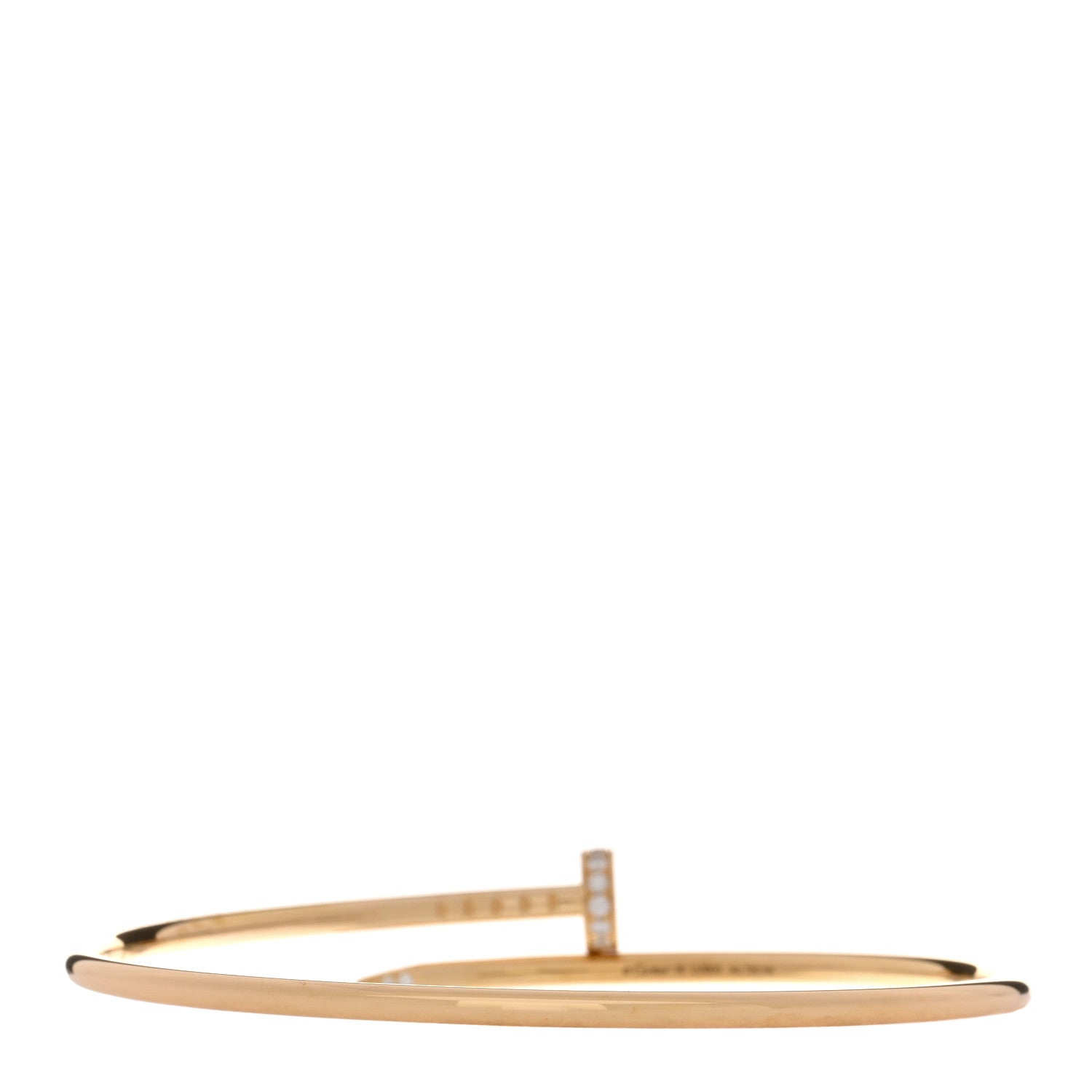 Cartier 18K Yellow Gold Diamond Small Juste Un Clou Bracelet 18 2 of 4