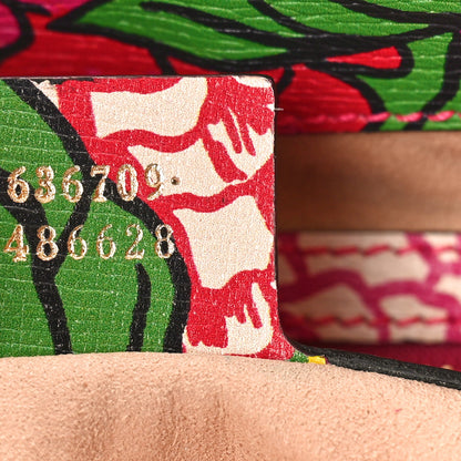 Gucci X KEN SCOTT Textured Calfskin Pomponica Print Small Jackie 1961 Hobo Multicolor Fuxia Pompon 7 of 9