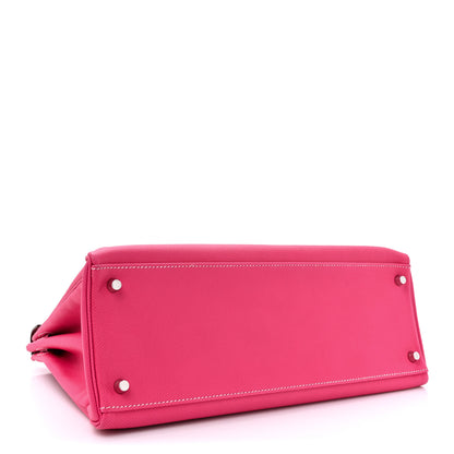 Hermes Epsom Candy Kelly Retourne 35 Rose Tyrien Tosca 4 of 14