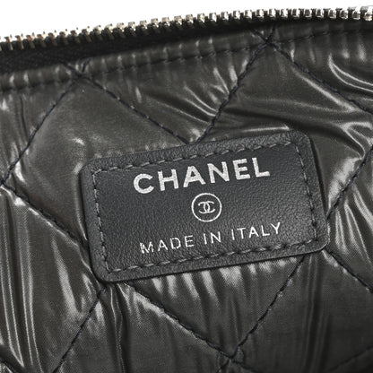 Chanel Canvas Sequins Medium Deauville Cosmetic Pouch Grey 6 of 9