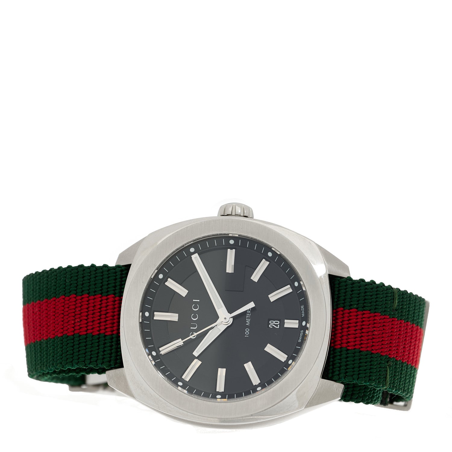 Gucci Stainless Steel Nylon 41mm GG2570 Quartz Watch Black 2 of 4