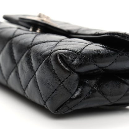 Chanel Glazed Calfskin Quilted 2.55 Reissue Flap Belt Bag Clutch 85 34 Black 11 of 11