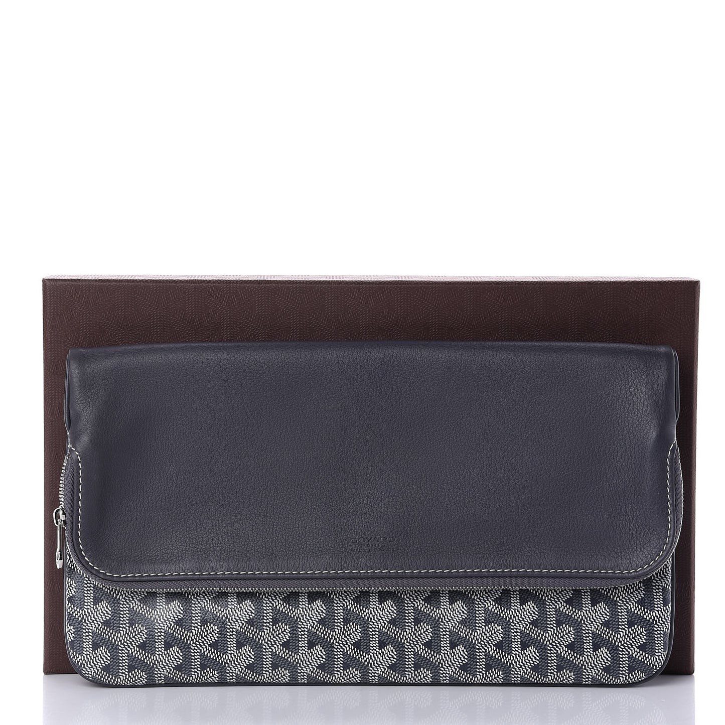 Goyardine Sainte Marie Soft Clutch Grey