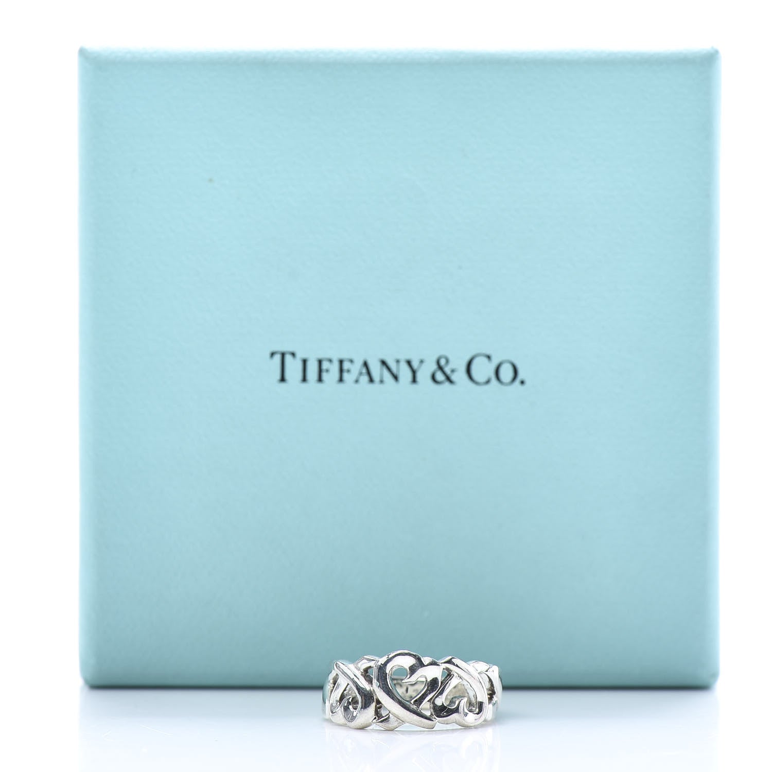 Tiffany Sterling Silver Paloma Picasso Loving Hearts Ring 53 6.25 8 of 8
