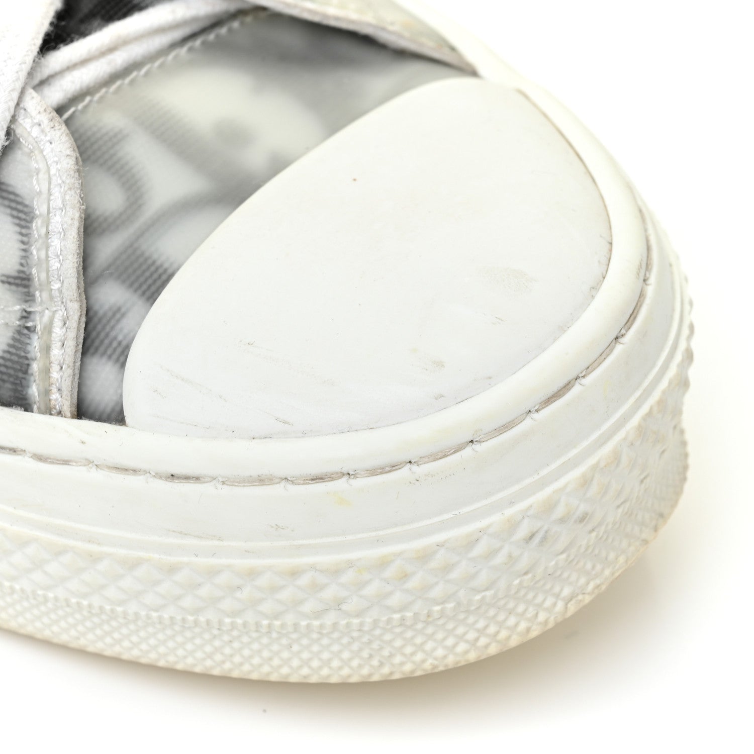 Christian Dior X SHAWN STUSSY Canvas Oblique Mens Bee B23 High Top Sneakers 41 White Black 11 of 19