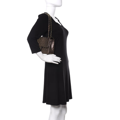 Chanel Iridescent Goatskin Quilted Medium Double Flap Bronze 2 of 10