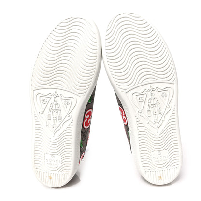 Gucci GG Supreme Monogram Apple Womens Ace Sneakers 35 Red 6 of 9