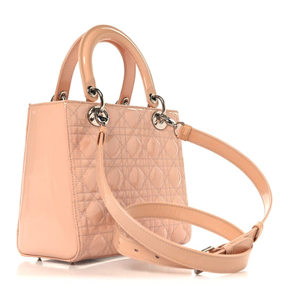 Christian Dior Patent Cannage Medium Lady Dior Rose Clair 3 of 10
