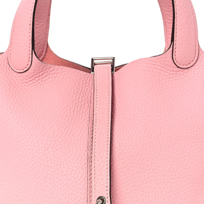 Hermes Taurillon Clemence Picotin Lock 18 PM Rose Sakura 8 of 12
