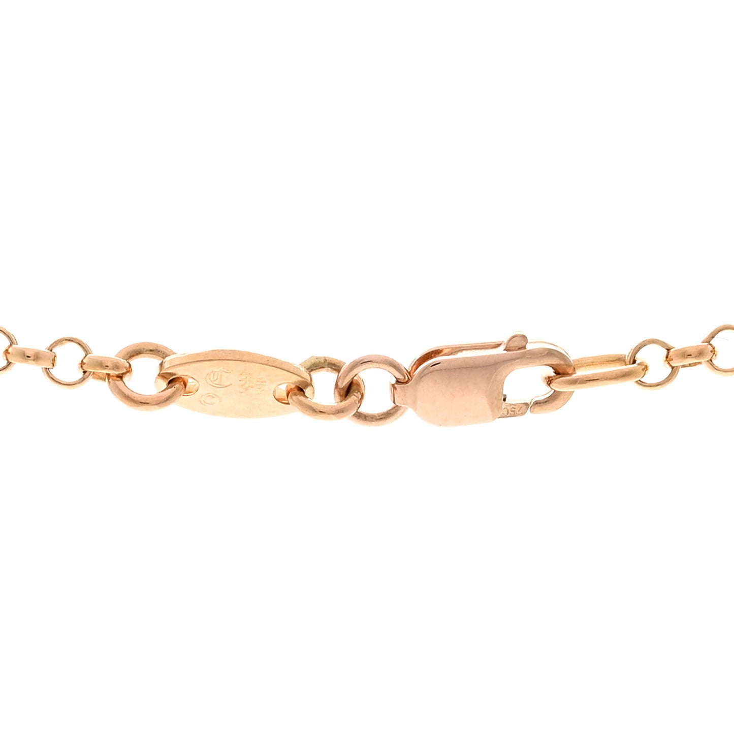 22K Yellow Gold Safety Pin Chain Necklace