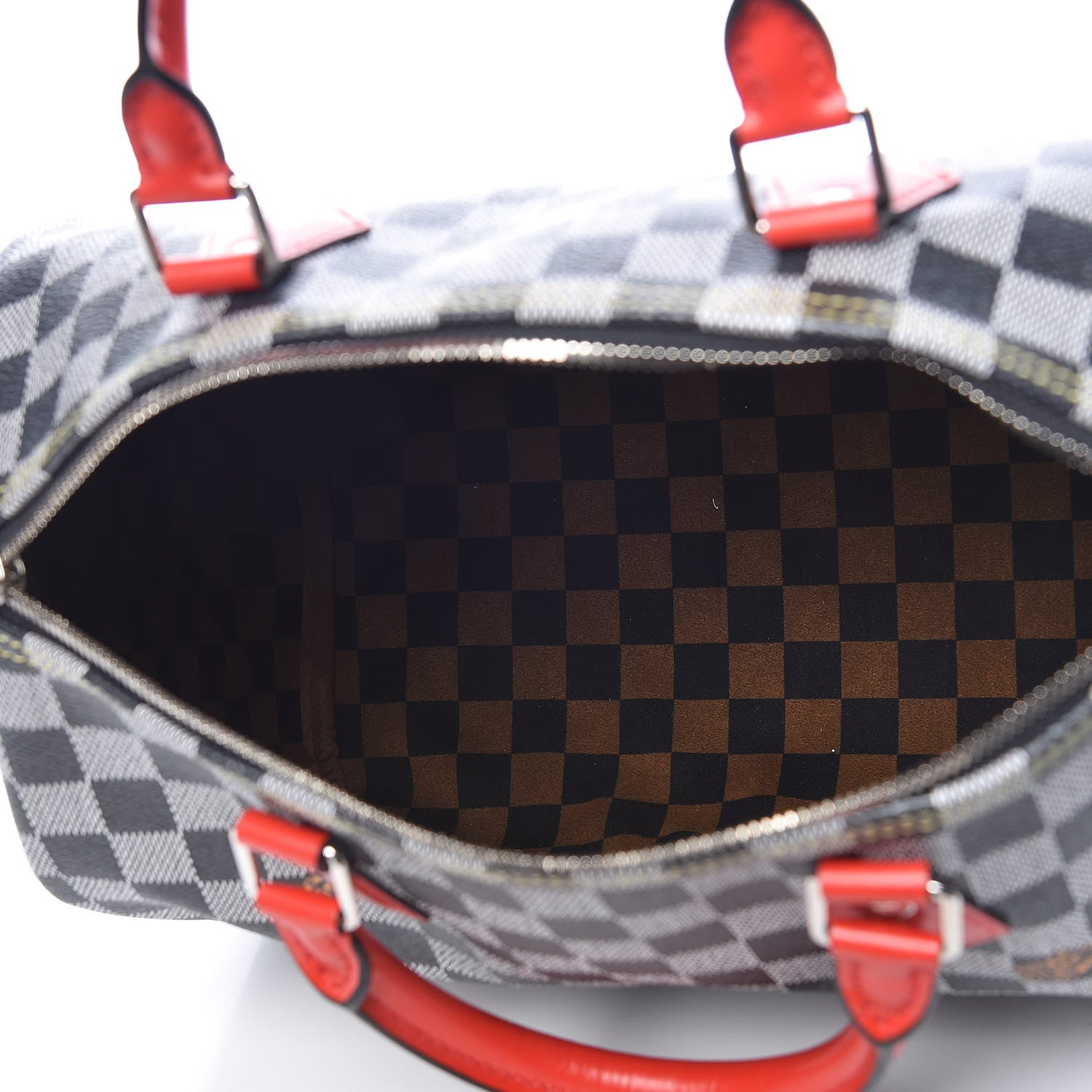 Louis Vuitton Damier Speedy Bandouliere 30 Black White 5 of 9