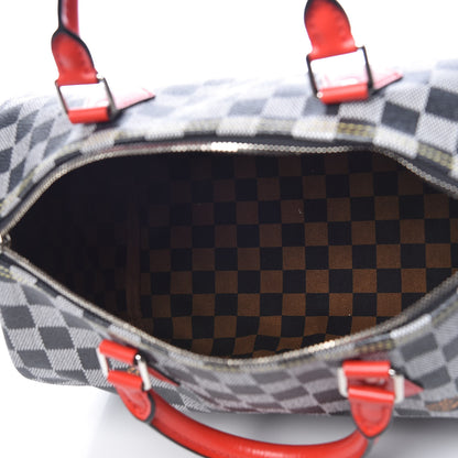 Louis Vuitton Damier Speedy Bandouliere 30 Black White 5 of 9