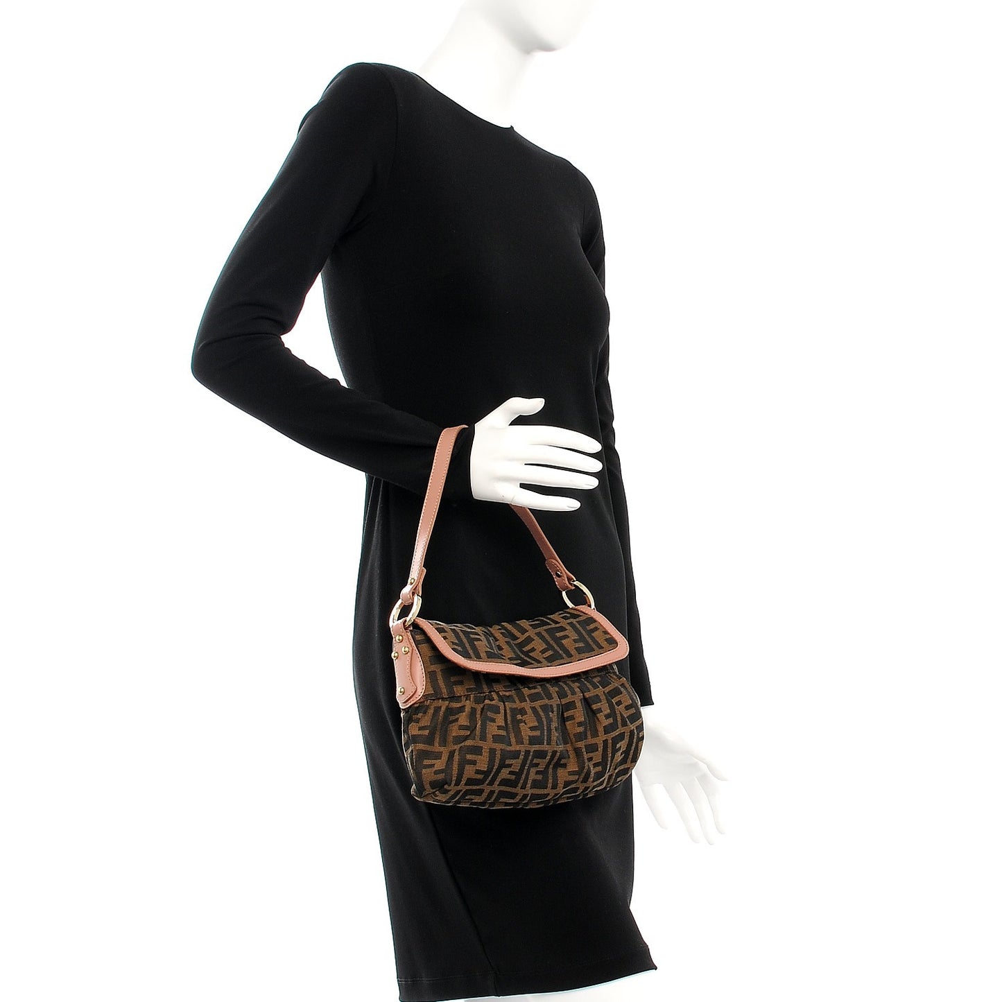 Zucca Cuoio Lucido Small Chef Shoulder Bag Tobacco Bois de Rose